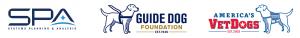 SPA, Guide Dog Foundation, and America’s VetDogs logos