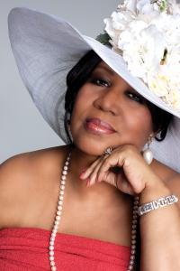 Aretha Franklin in White Hat