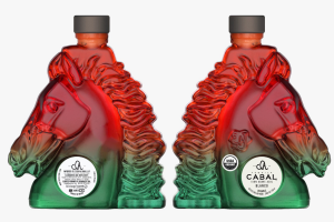 Tequila Cabal's special edition bottle features an ombre horse head for 'The Chavez Rose' theme.