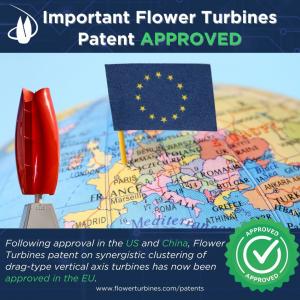 Flower Turbines Bouquet Patent Approved in EU