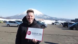 Ben Thorpe, Director at Japan Ski Experience winner of Japan's Best Ski Travel Agent welcoming guests in Niseko