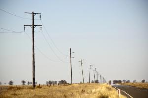 electricity poles