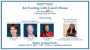 Celebrating 40 years of providing mental health services to the local community at its annual fundraiser, An Evening with Laurel House, Laurel House Inc. will honor its Champion for Recovery, Immacula Cann, DNP, RN-BC, Chief Nursing Officer at Silver Hill