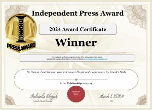 2024 Independent Press Award Certificate Winner