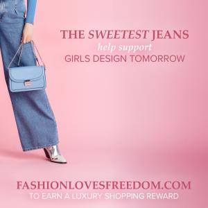Participate in Recruiting for Good's 1 referral 1 reward to help fund Girls Design Tomorrow; earn the sweetest pair of jeans and luxury bag you love to have www.TheSweetestJeans.com Paris to LA