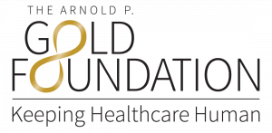 logo of The Arnold P. Gold Foundation that includes the words underneath: Keeping Healthcare Human