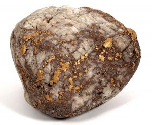 California Gold Rush-era gold and quartz nugget, discovered in the Shasta area, so large (2 ½ inches by 3 ½ inches, weighing 1.75 pounds) it almost looked like a small boulder ($25,000).
