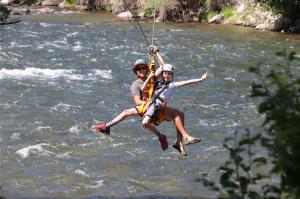 A fun activity for families, ziplining in Yellowstone National Park