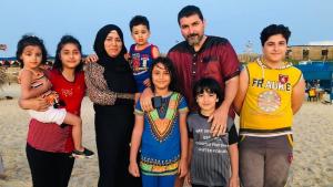 Palestinian family displays resilience and optimism despite adversity in Gaza.