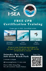 Event poster with the details of the CPR training event.