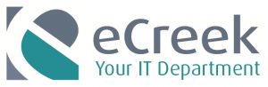eCreek IT logo - stylized "e" in green with Your IT department slogan