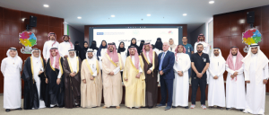 Group photo of Medina City officials, Tamakkon staff and officials, and IBCCES Board Chairman with His Royal Highness Prince Salman bin Sultan, the prince of Al-Madinah Al-Munawarah