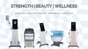 ColoWell America Aesthetic Treatment technology such as EMSCULPT NEO, EMSELLA, EMFACE and EXION at display