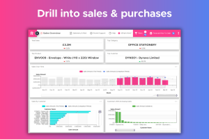 Drill into sales and purchases in Xero