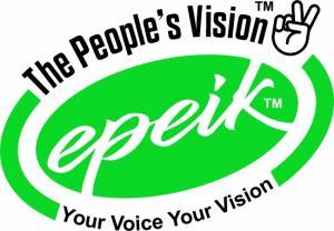 The logo illustrates that the epeik website is where the People's Vision is created in peace!