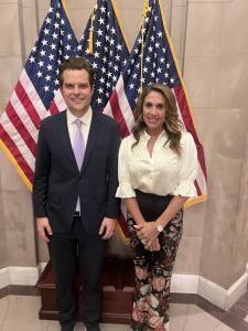 Congressman Matt Gaetz with Meg Weinberger