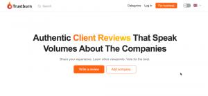 TrustBurn Homepage