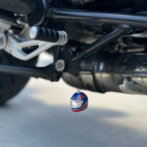 Steel Horse helmet road bell hanging on a motorcycle