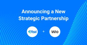 Wio Fiskl Strategic Partnership Announcement June 2024. Wio and Fiskl logos.