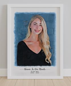 memorial portrait young lady