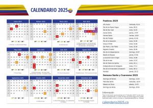 Calendario 2025 Colombia