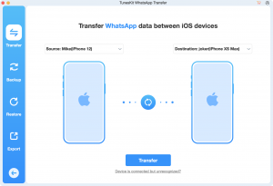 TunesKit WhatsApp Transfer Interface