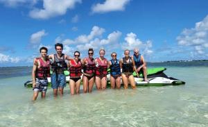 Jet skiing