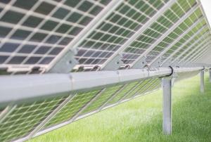 This PV Hardware solar tracking system is used in the US solar energy market.