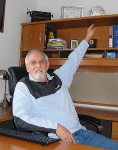 Brion in his Home Office