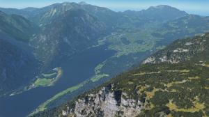 View of the Alps, from the players perspective, while in FLY on Apple Vision Pro