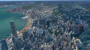 View of Hong Kong, from the players perspective, while in FLY on Apple Vision Pro