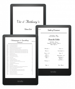 3 tablets with wine lists