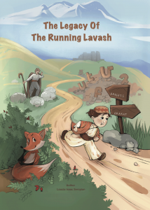 The personified Lavash running through the valley on a path.