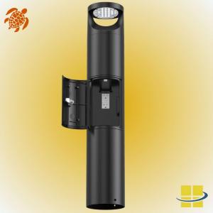 ARCI 590nm Amber LED Bollard Light with GFCI Outlet