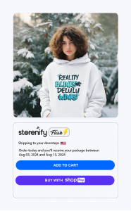Storenify Flash integration on the product page.
