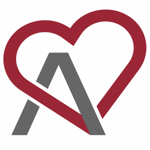 Create Amor logo, a healthcare apparel brand specializing in high-performance medical scrubs designed for healthcare professional