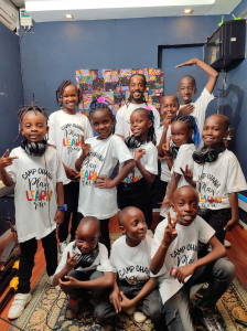 Camp Ohana Ukulele Orchestra Record their very first song