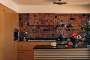 Kitchen of unique holiday rental in South Coogee, ISLA.