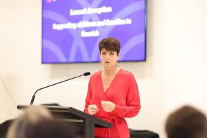 The Hon. Kate Washington MP, NSW Minister for Families and Communities, launching "Supporting children and families to flourish"