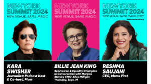 Kara Swisher, Billie Jean King, and Reshma Saujani