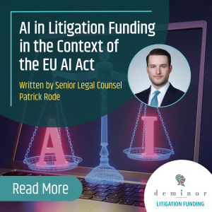 AI in Litigation Funding in the Context of the EU AI Act written by Deminor Senior Legal Counsel Patrick Rode