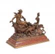 Bronze sculpture on a red marble plinth by Karl Sterrer (Austrian, 1844-1918), titled Mythological Group / Persephone Led by Hippocampi, 13 inches tall, signed “K. Sterrer” (est. $4,000-$6,000).