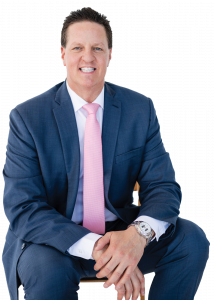 Headshot (Pink Tie - Wide Shot with Chair)