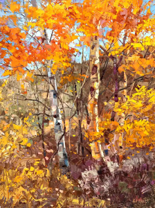 Robert Moore Beaux Arts Signature Artist 2024 Autumn Grove 48"x 36”, oil on canvas