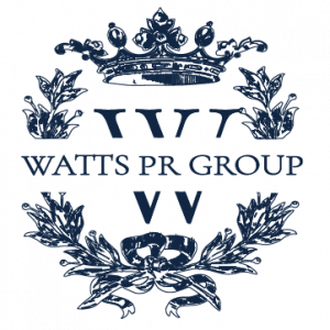 Watts PR Group Logo (image of a laurel wreath with a crown)