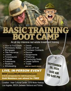 Sept 28 Boot Camp