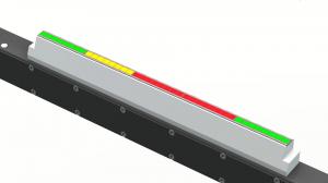 A sealing bar has up to 16 pixels, each with integrated temperature control allowing precise sealing of packaging