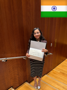 Leena Shirolka Holding Diploma