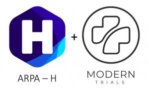 ARPA-H logo and Modern Trials logo together signifying the addition of Modern Trials as a member of the ARPA-H Health Innovation Network