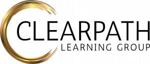 Clearpath Learning Group Logo with Gold Enso Circle